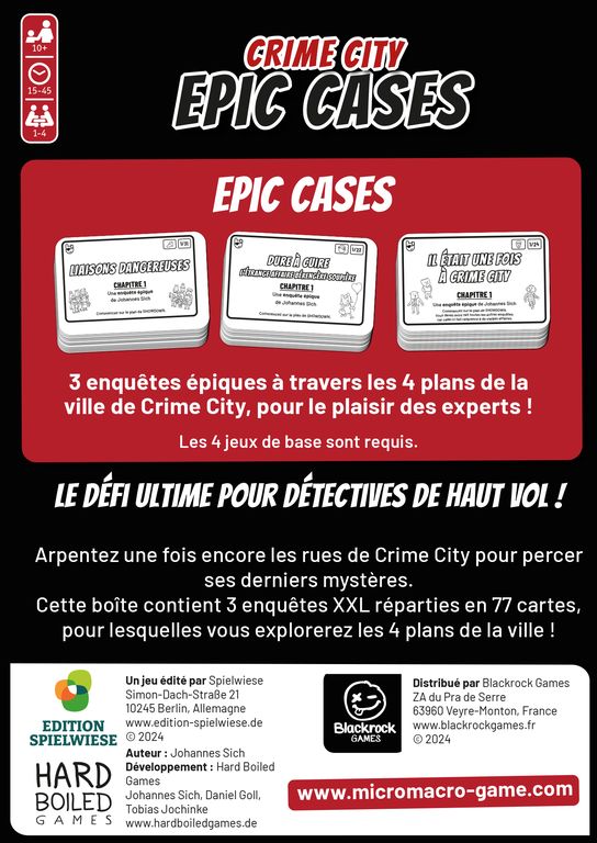 dos boite jeu Epic cases