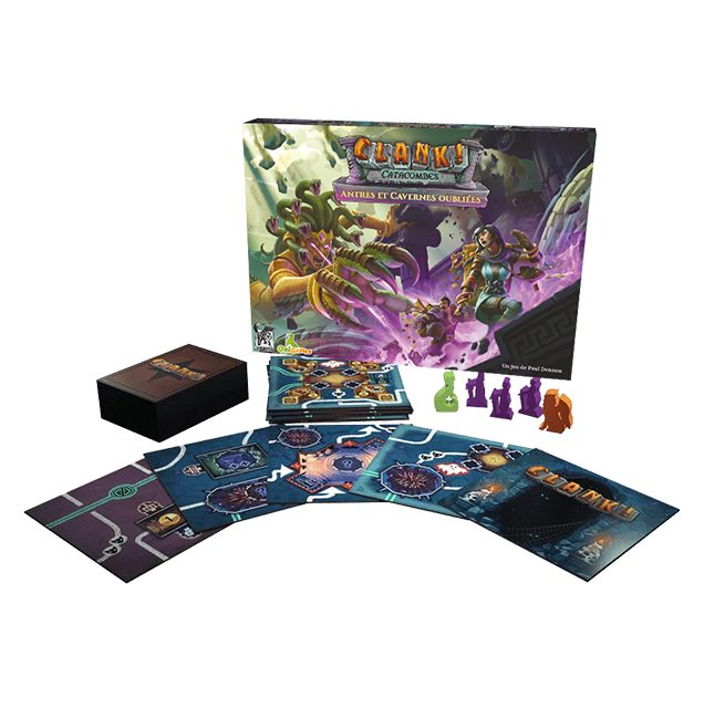 jeu de societe CLANK Catacombes Antres et Cavernes oubliees matériel