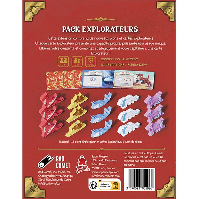 jeu de societe Wondrous Creatures Pack Explorateurs dos boite