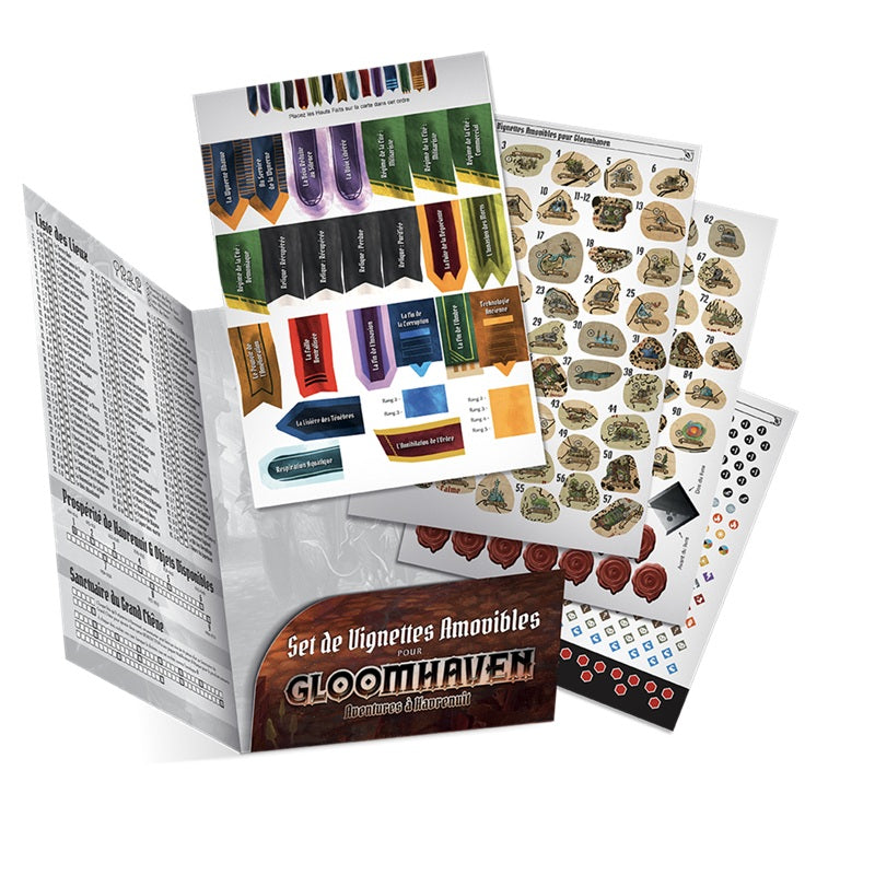 set de vignettes amovibles gloomhaven boite