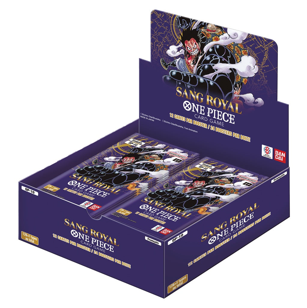 Boite 24 boosters One Piece Sang Royal OP10 ouverte