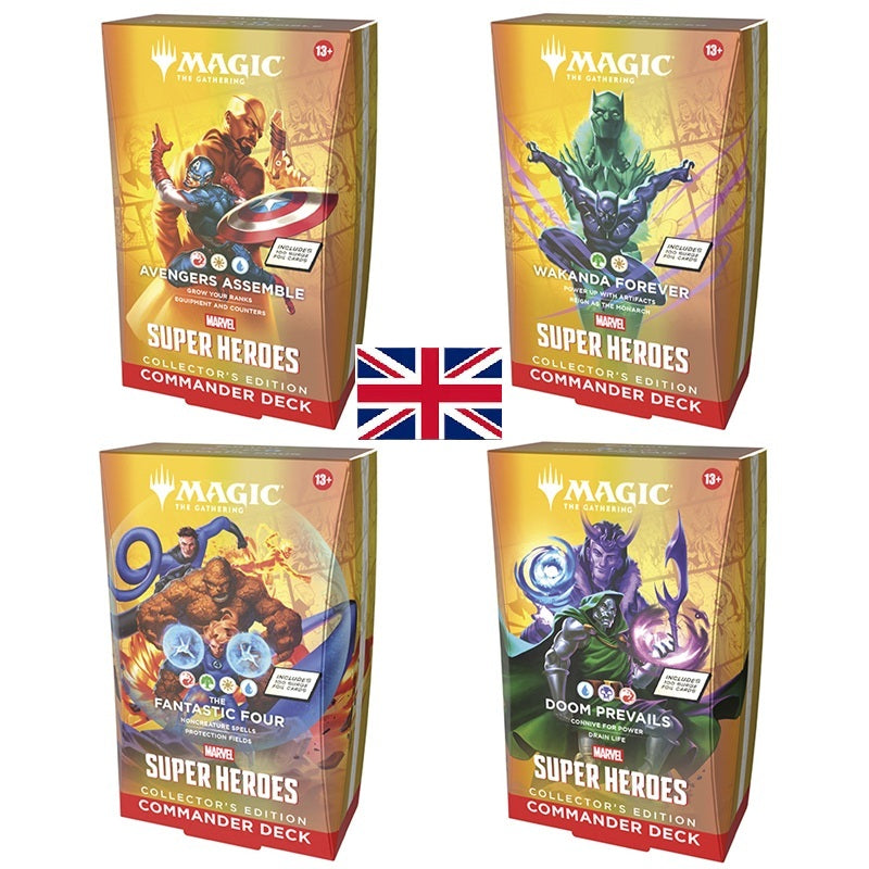 Lot 4 Decks Collector Magic Marvel Super Heroes