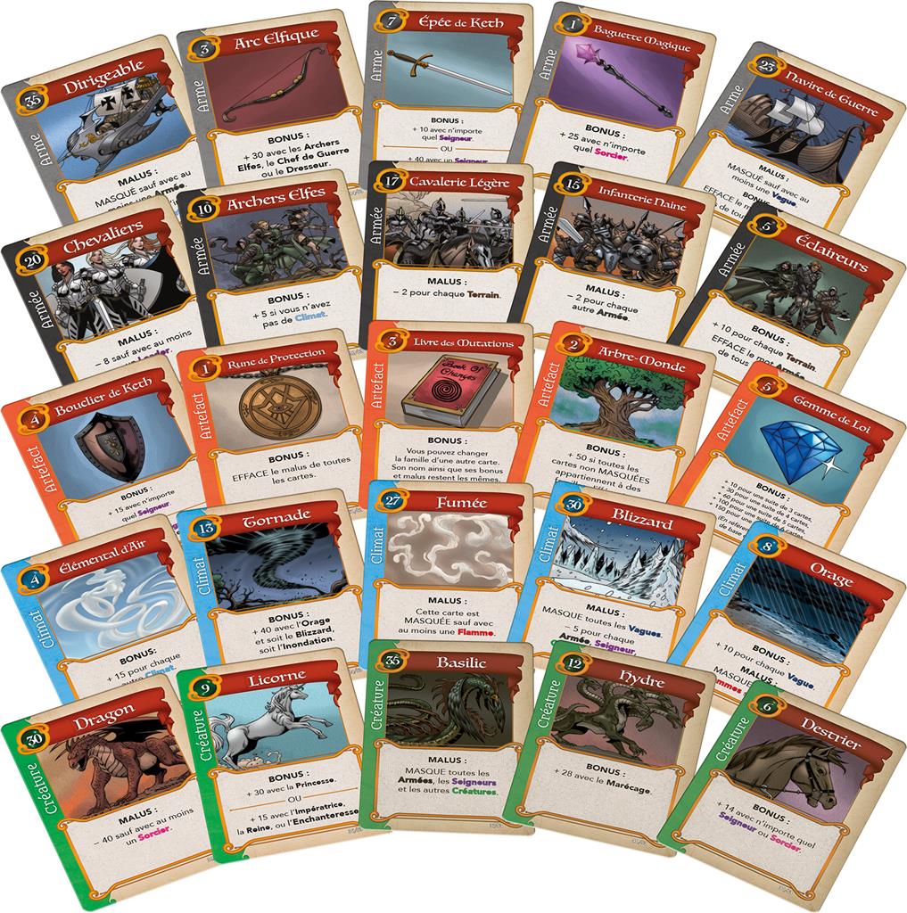 cartes jeu Fantasy Realms