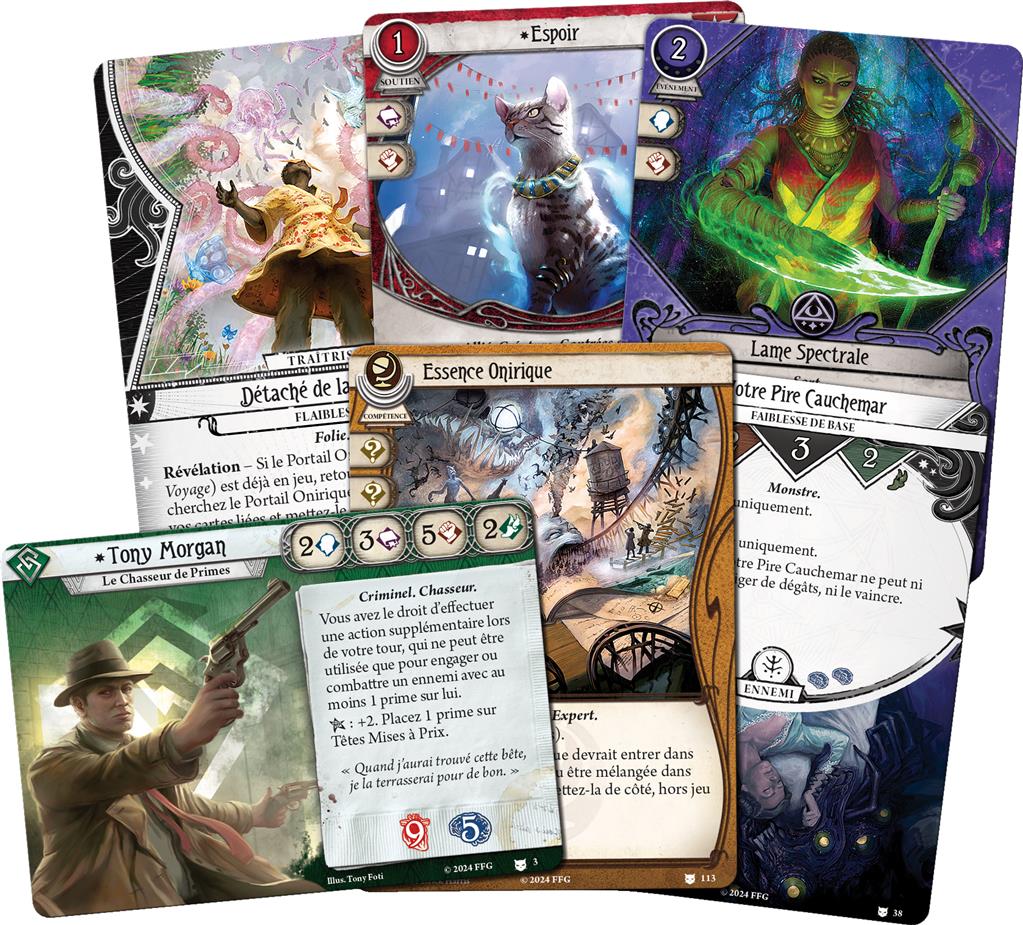 cartes jeu Horreur a Arkham JCE Les devoreurs de reves Investigateurs