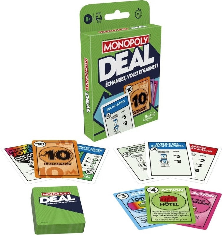 cartes jeu Monopoly Deal 2024