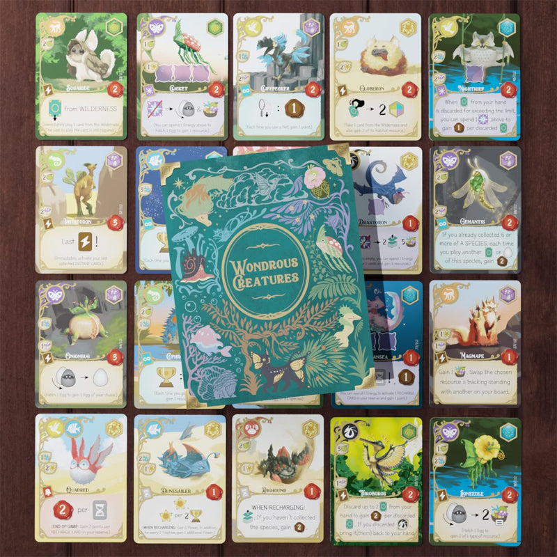 cartes Boite jeux de societe wondrous creatures