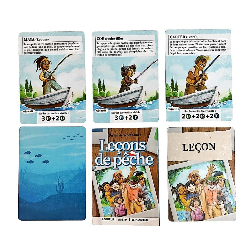 cartes jeu leçons de pêche