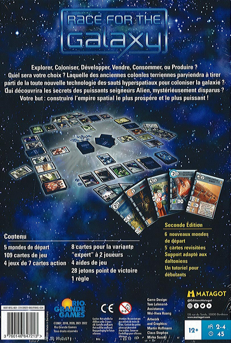 dos boite jeu Race for the Galaxy