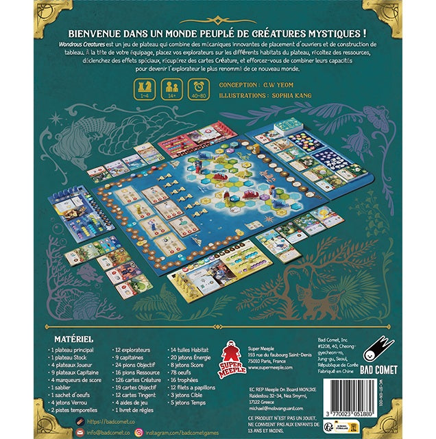 dos Boite jeux de societe wondrous creatures