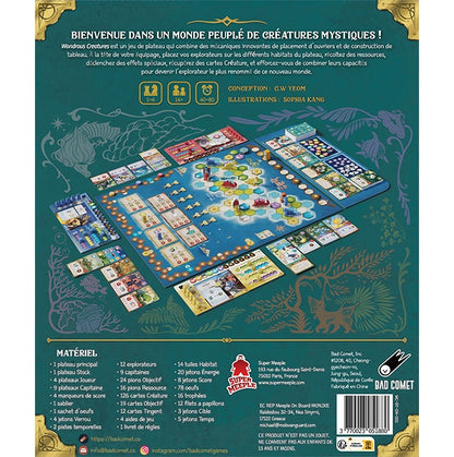 dos Boite jeux de societe wondrous creatures