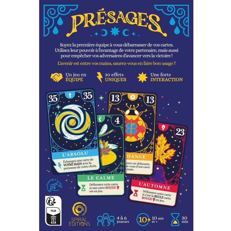 dos boite jeu Presages