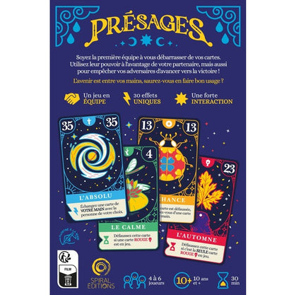 dos boite jeu Presages