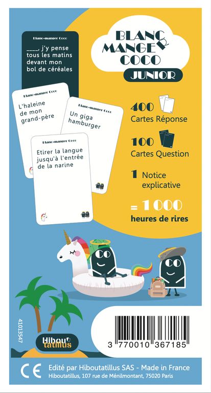 des boite jeu blanc manger coco junior maitresse