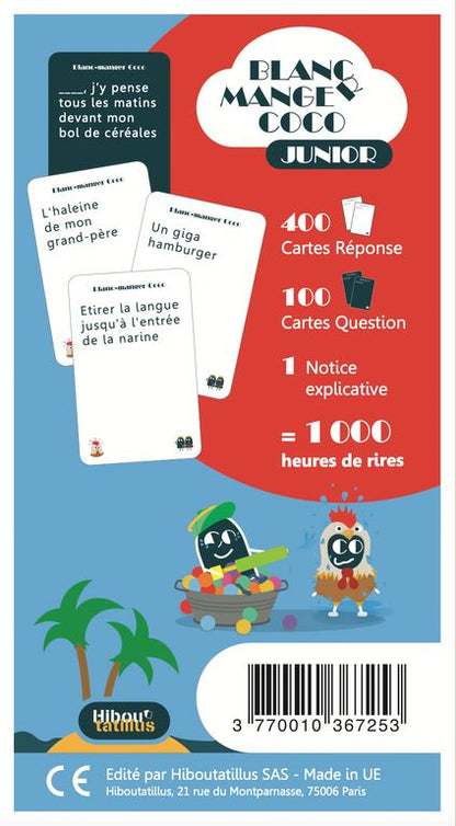 dos boite blanc manger coco junior poule mouillee