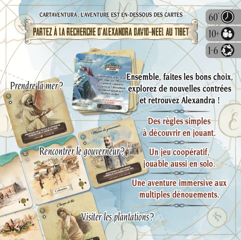 dos de boite du jeu Cartaventura Lhassa