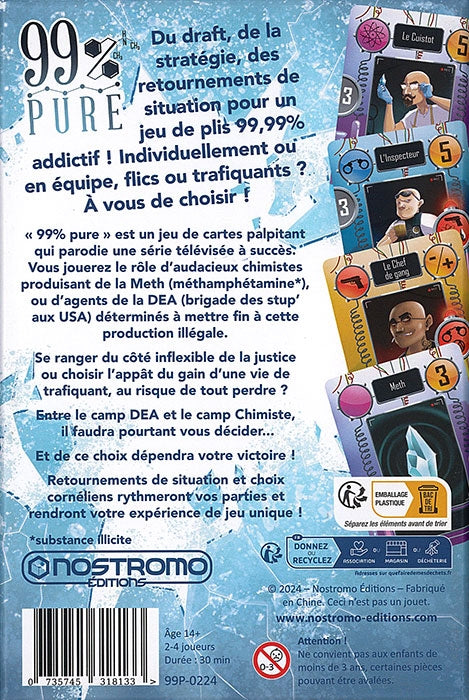 dos boite jeu 99%Pure