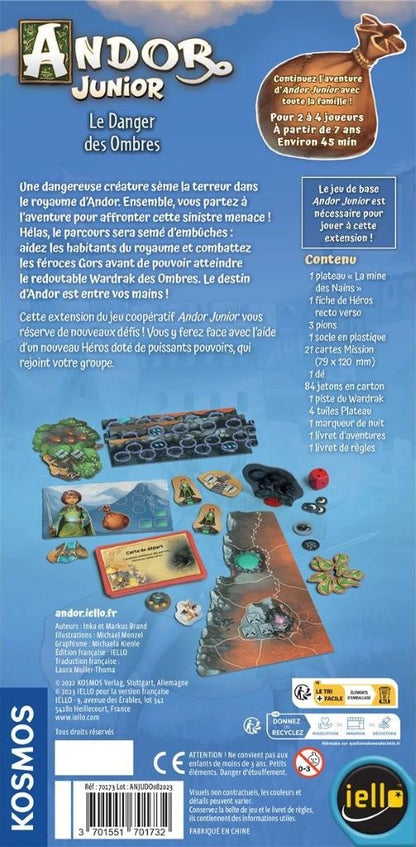dos boite jeu Andor Junior Le Danger des Ombres