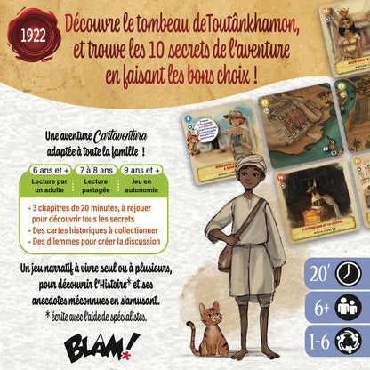 dos boite jeu Cartaventura Odyssee Les secret du pharaon