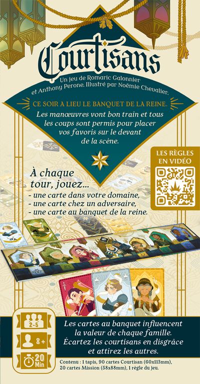 dos boite jeu Courtisans