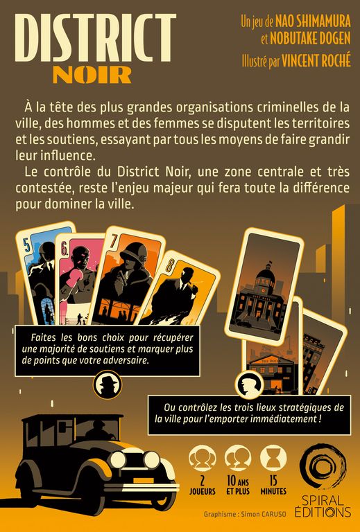 dos boite jeu District Noir