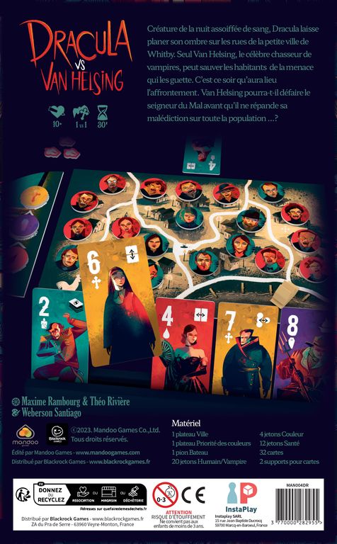 dos boite  jeu Dracula vs Van Helsing