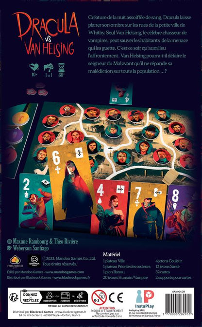 dos boite  jeu Dracula vs Van Helsing
