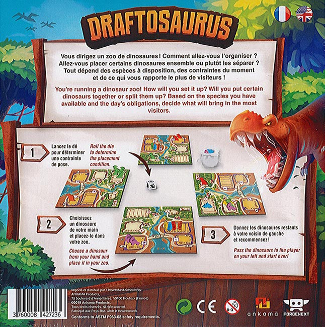 dos boite jeu Draftosaurus