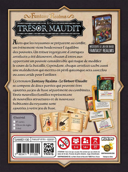 dos boite jeu Fantasy Realms Le tresor maudit