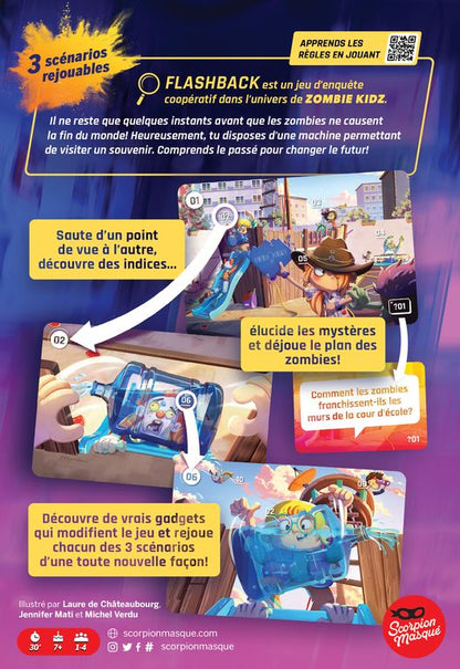 dos boite jeu Flashback Zombie Kidz