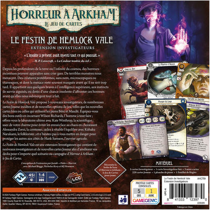 dos boite jeu Horreur a Arkham JCE Le Festin de Hemlock Vale Investigateurs