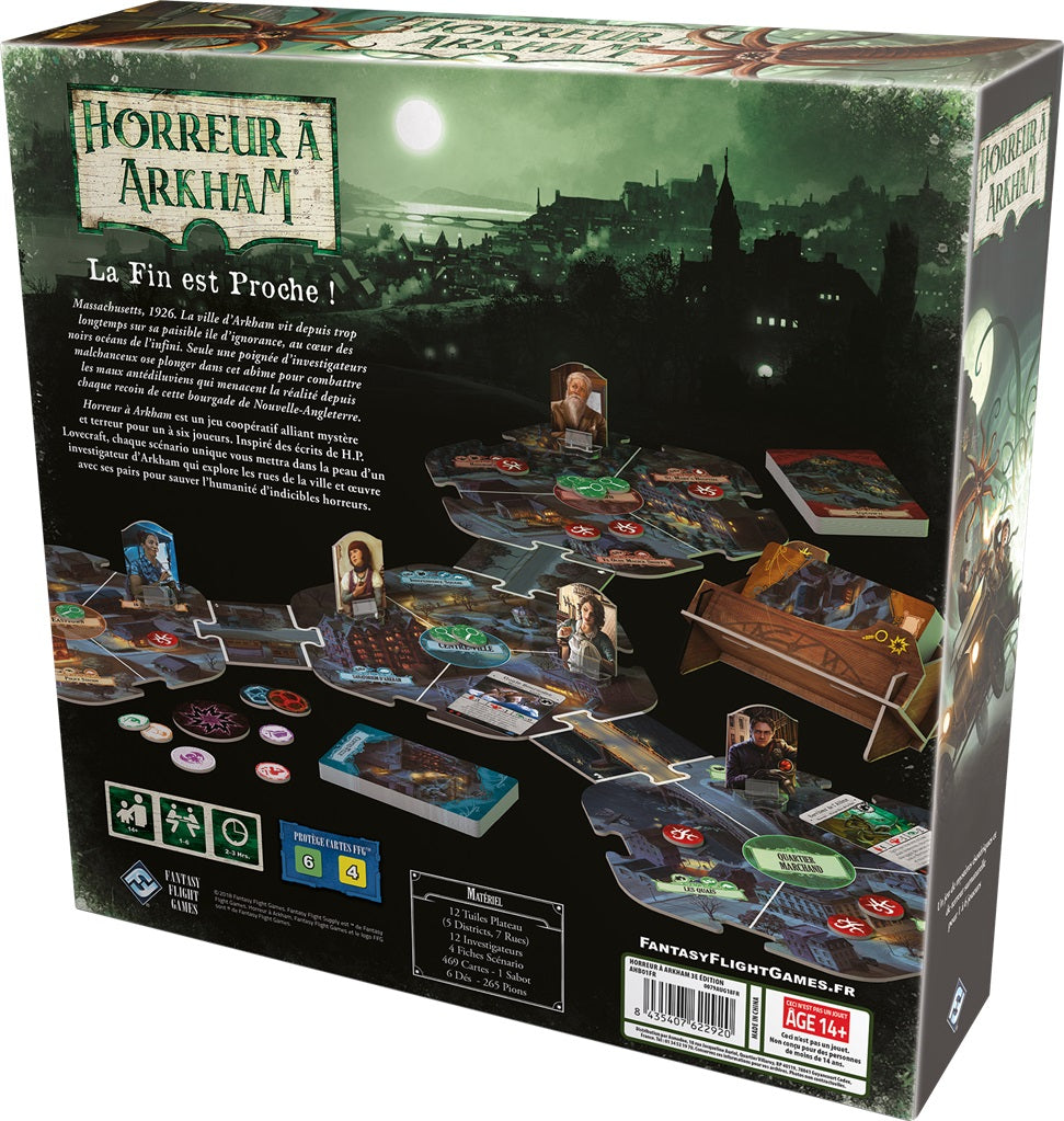 dos boite jeu Horreur a Arkham Jeu de Plateau V3