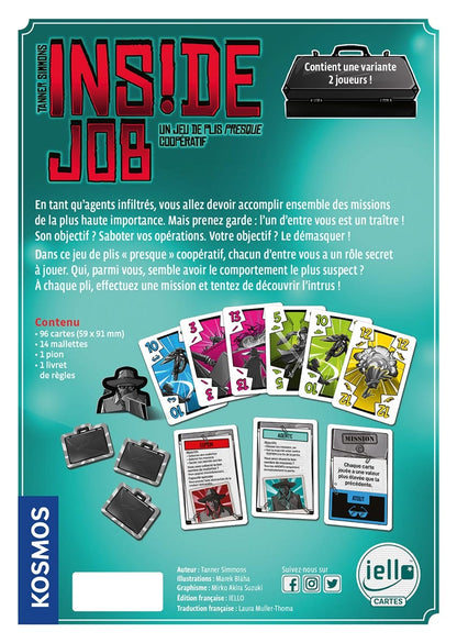 dos boite jeu Inside Job