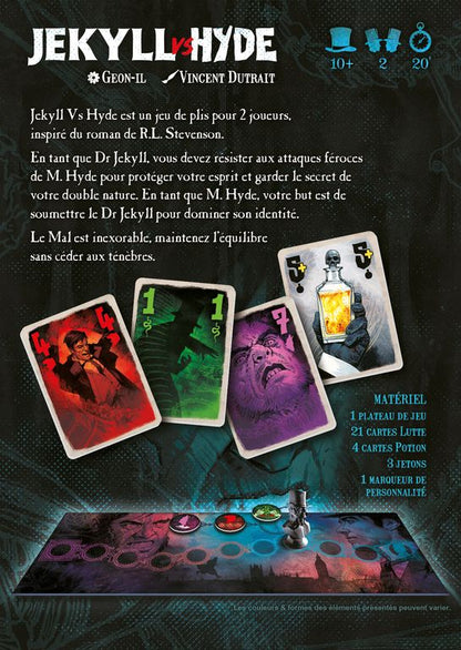 dos boite jeu Jekyll vs Hyde