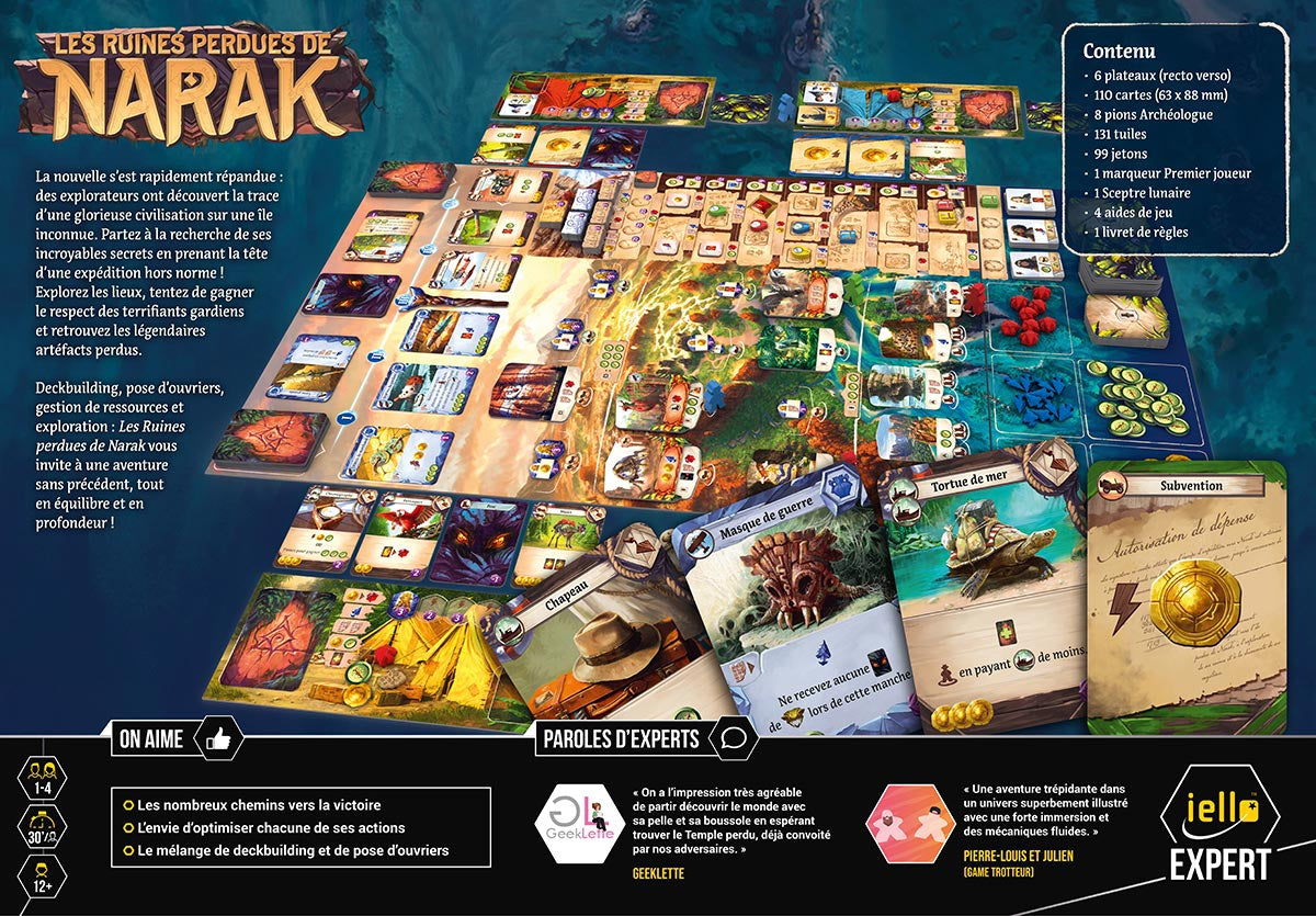 dos boite jeu Les Ruines Perdues de Narak