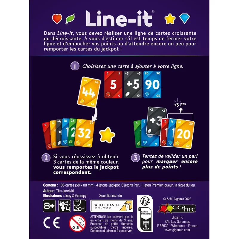 dos boite jeu Line It