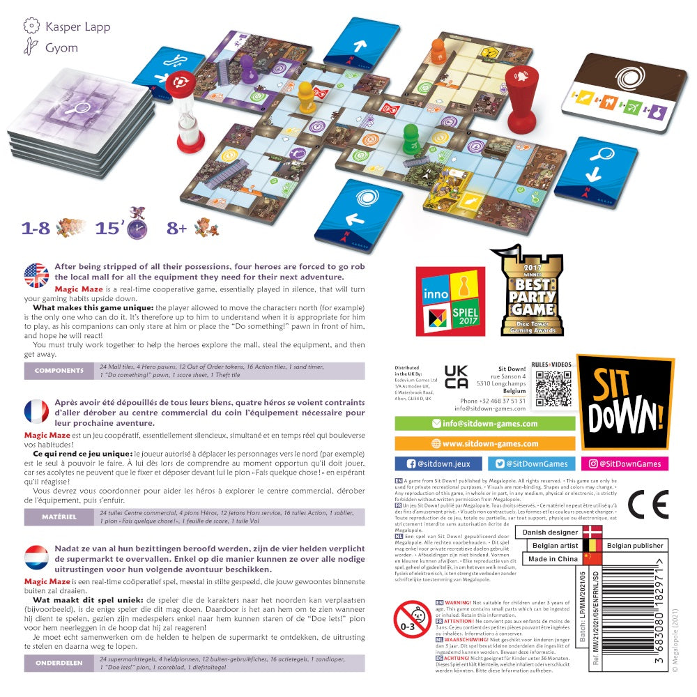 dos boite jeu Magic Maze