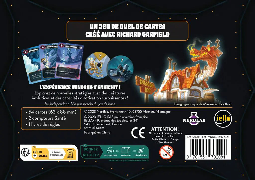 dos boite jeu Mindbug Evolution Supreme