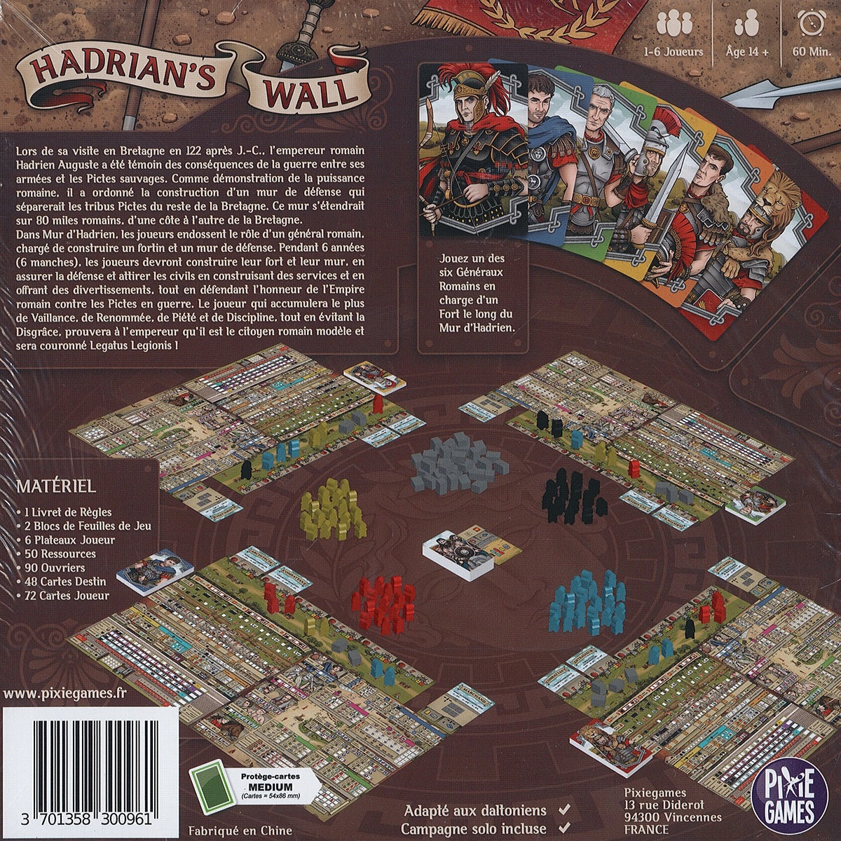 dos boite jeu Mur d'Hadrien