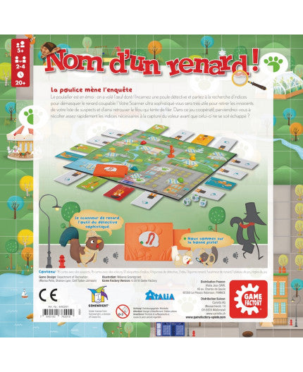 dos boite jeu Nom d'un Renard