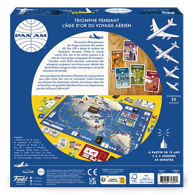 dos boite jeu de societe Pan Am