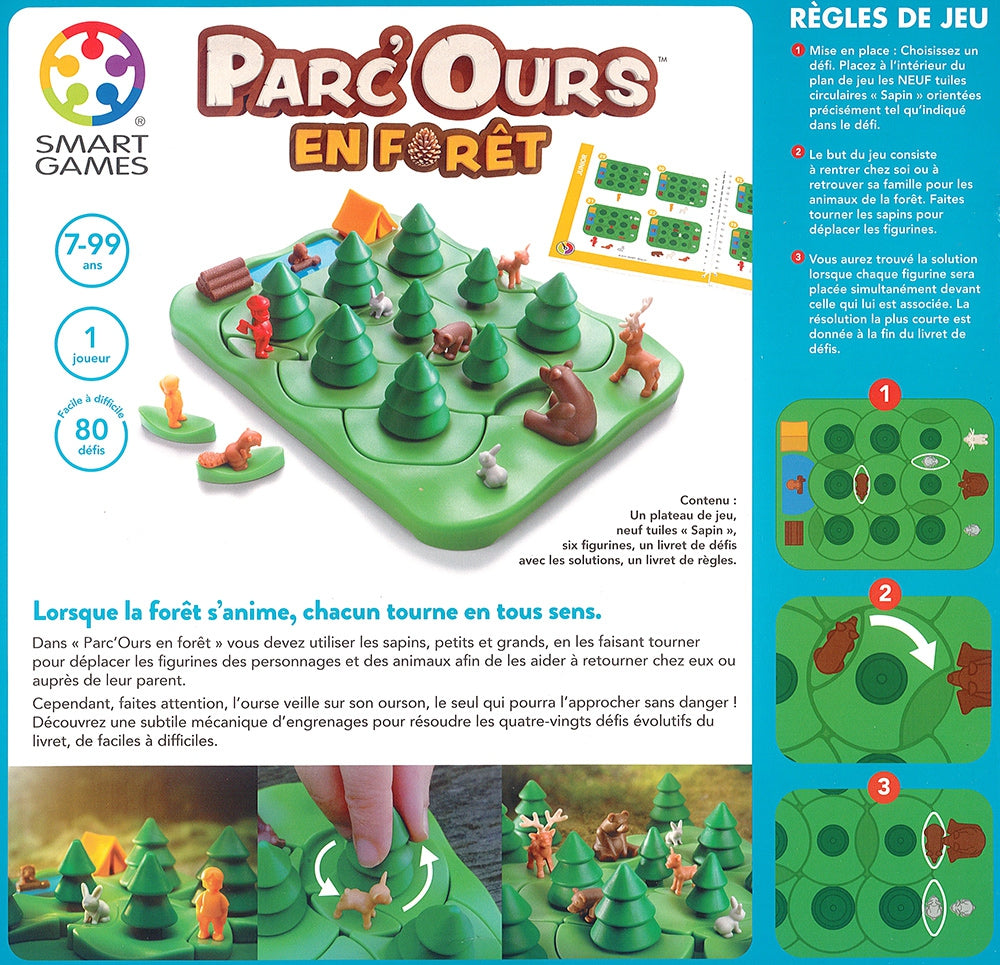 dos boite jeu Parc'Ours en Foret