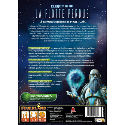 dos boite jeu Projet Gaia La Flotte Perdue