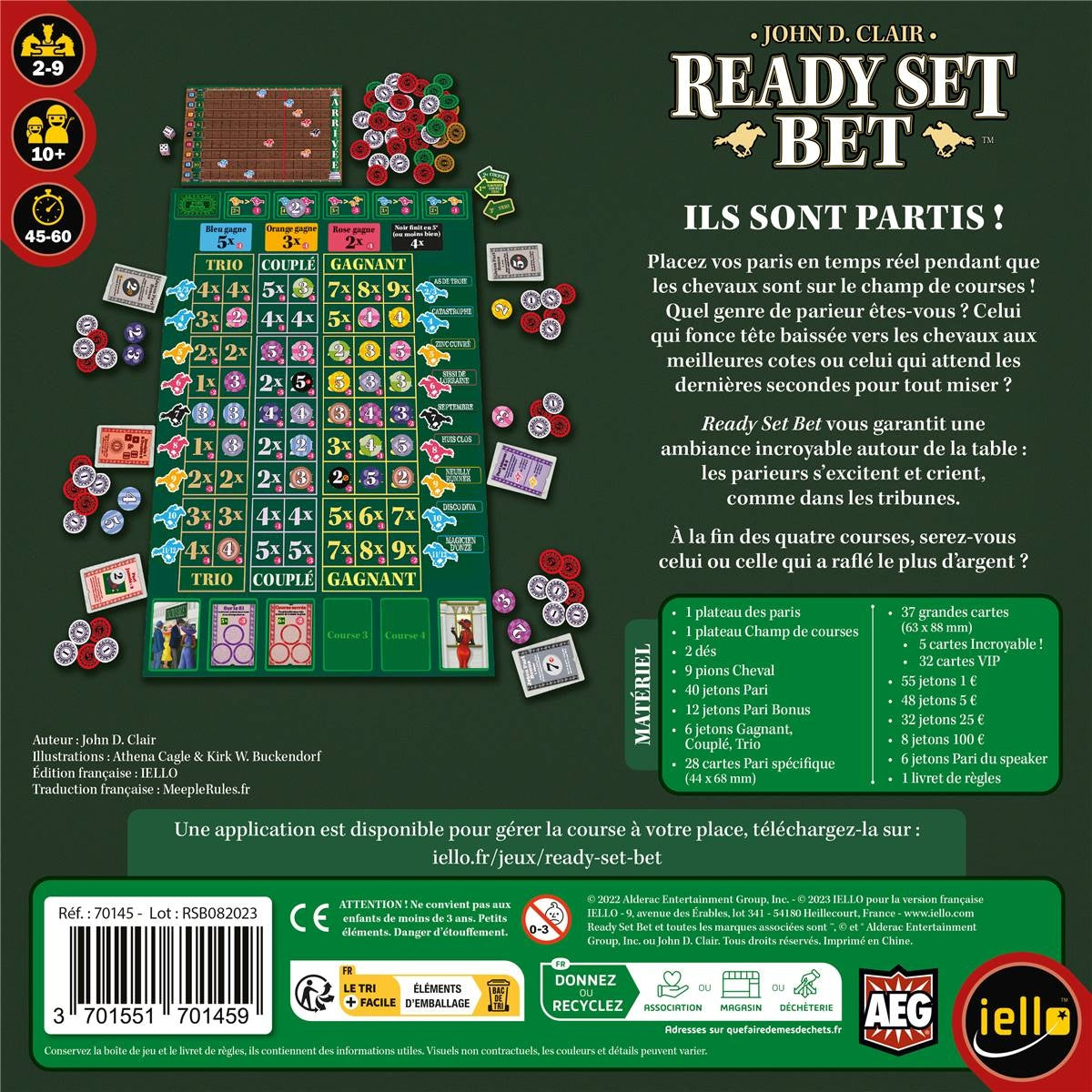 dos boite jeu Ready Set Bet