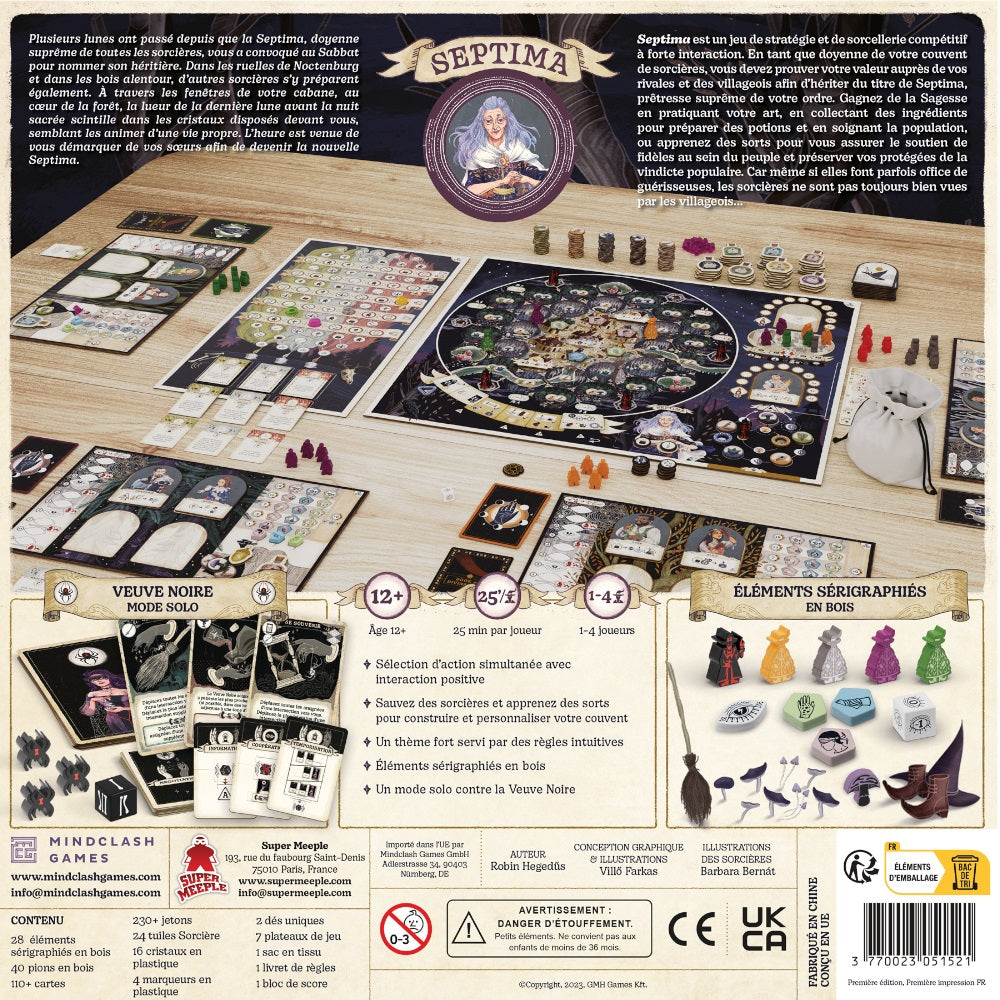 dos boite jeu Septima