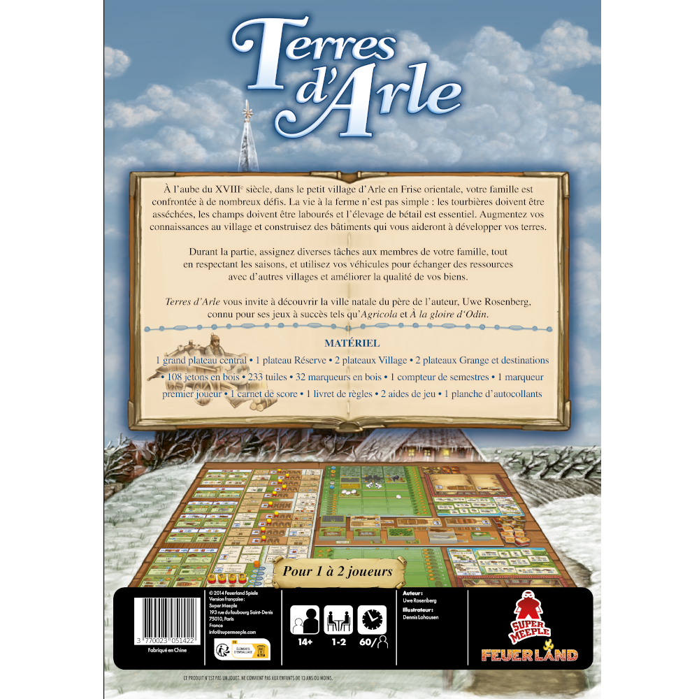 dos boite jeu Terres d'Arle