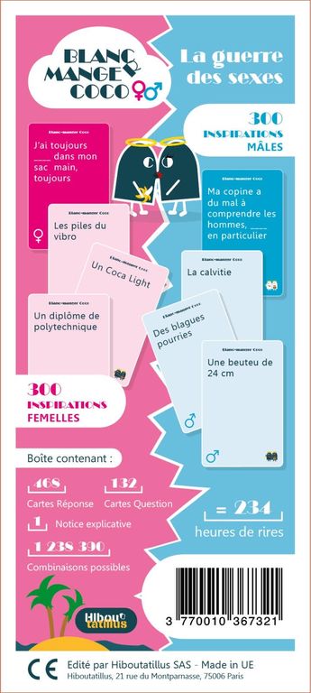 dos boite jeu blanc manger coco 6 guerre des sexes
