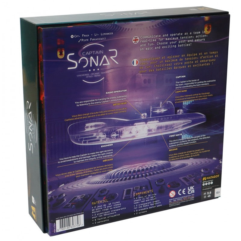 dos boite jeu captain sonar
