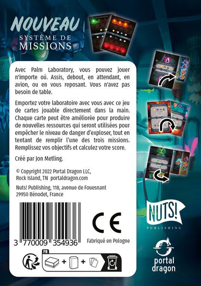dos boite  jeu Palm Laboratory