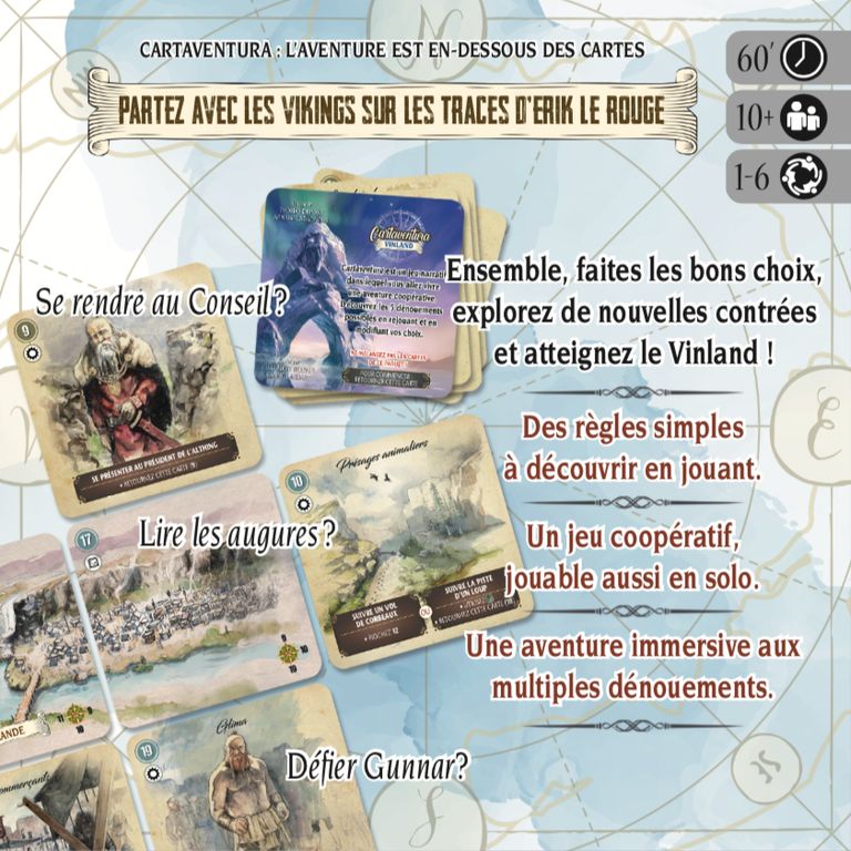 dos de boite du jeu Cartaventura Vinland