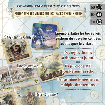 dos de boite du jeu Cartaventura Vinland